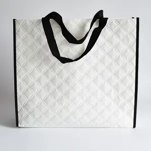 Sacos reutilizáveis de saco, sacos de sacos não tecidos de luxo com novo design, impressão personalizada, sacos promocionais de logotipo