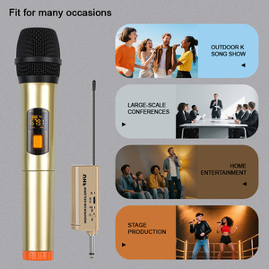 Micrófono Inalámbrico UHF Dual <span class=keywords><strong>de</strong></span> Mano, Recargable por USB-C, Alcance <span class=keywords><strong>de</strong></span> 50m, Plug & Play, para Fiestas en Casa, Discursos, Karaoke, Venta al Por Mayor - Product Image 6
