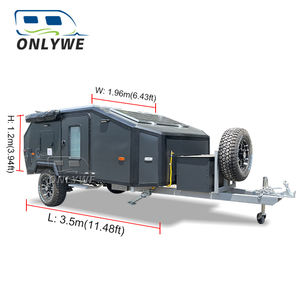 ONLYWE Hybride <span class=keywords><strong>Petit</strong></span> Camping-car Caravane Remorques Camping Rv Camping-car Van Tout-terrain Remorque de Voyage avec DOT - Product Image 2