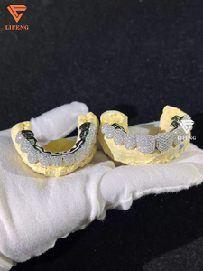 Lifeng Jewelry <strong>Custom</strong> Hiphop Rapper Diamond <strong>Grillz</strong> Iced Out Perm Cut 925 Sterling Silver Moissanite <strong>Grillz</strong> for Men - Product Image 6