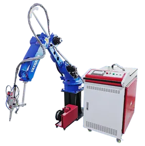 1500W 2000W 3000W Automatic 6 Axis Robot Arm Fiber Laser Robotic Welding Machine For Corner Welding