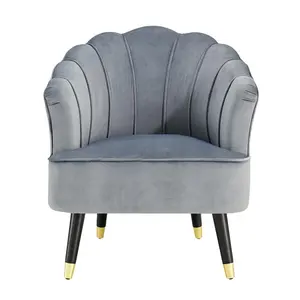 आधुनिक डिजाइन लिविंग रूम सोफे फर्नीचर एकल कुर्सी लाउंज एकल सीट सोफे की कुर्सी एकांत सोफे पर लकड़ी के पैर कपड़े