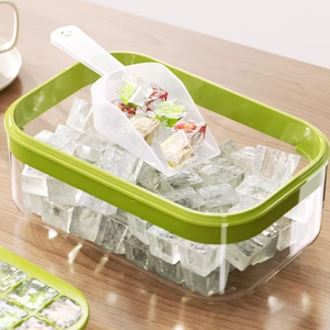 Hoge Capaciteit 56 Raster 28 Raster Zachte Siliconen Ijsblokjes Mallen Met Dekselpers Plastic Ijsmakerij Dozen Voor Huishoudelijke Koelkasten - Product Image 3