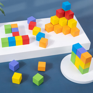 30 miếng của 3 cm Khối lập phương màu khối xây dựng với túi lưu trữ và hướng dẫn sử dụng toán học hỗ trợ giảng dạy Đồ chơi giáo dục - Product Image 3