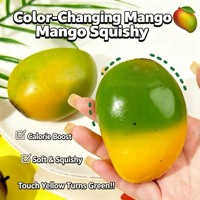 Pelota Antiestrés de Mango que Cambia de Color, Hecha a Mano, Crujiente, Ecológica, Juguete Sensorial para Aliviar el Estrés
