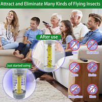 Piège à insectes volants électrique d'intérieur, lampe tue-moustiques, piège à mouches des fruits avec lumière UV et planche collante