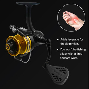 Empuñadura para carrete de pesca, 66mm, fibra de carbono, 35mm, TPE, negro, para carretes giratorios Penn 420ss 430ss - Product Image 3