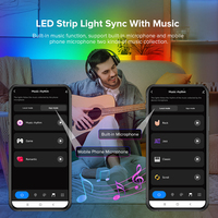Harga Pabrik Grosir EXW Pengontrol LED Addressable RGBWIC TUYA WIFI RGBIC dengan Remote Kontrol RF 2.4G dan Kontrol Suara APP