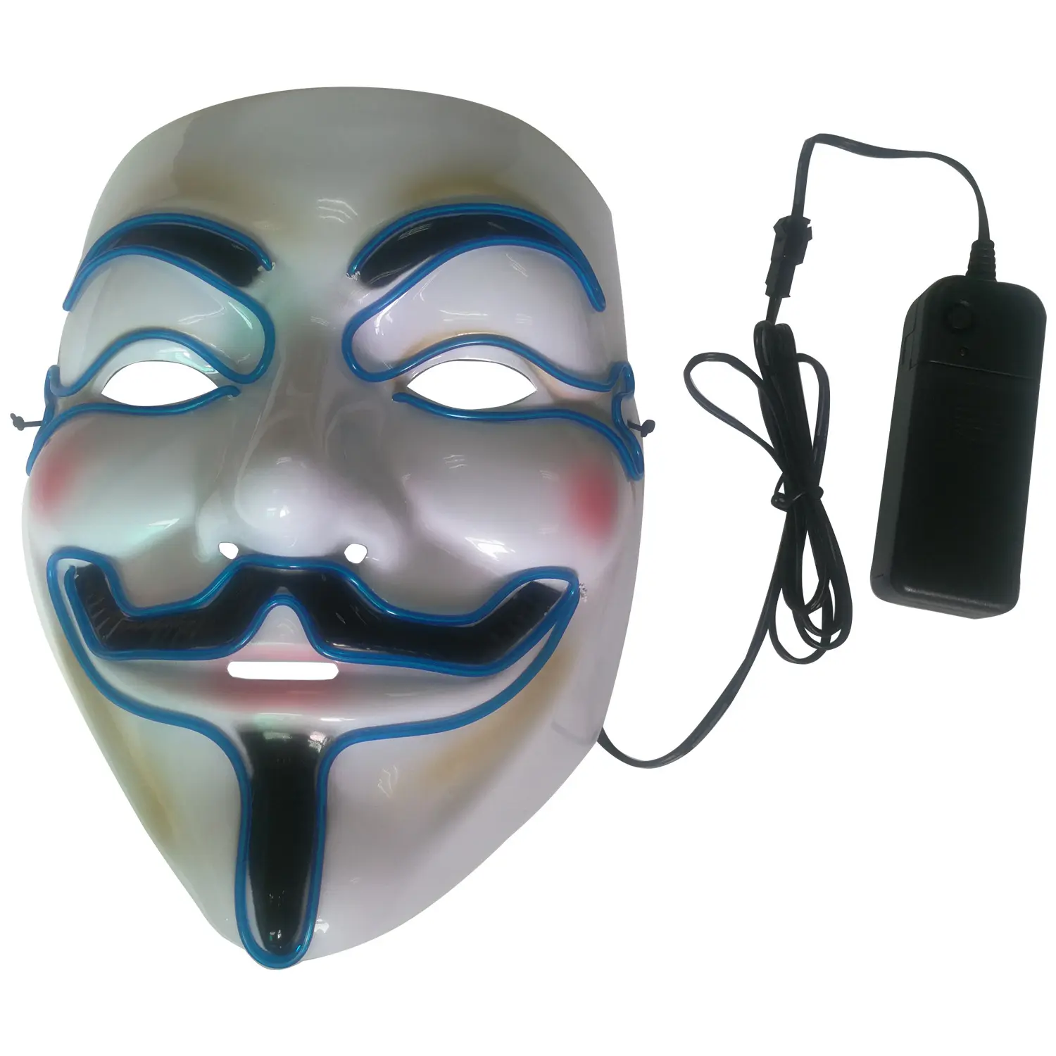 2023vHalloween máscara luminosa cara máscara decoración cara al por mayor divertido LED noche iluminación máscara facial