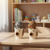 Jouet de projection pour chien Bichon Frise Teddy, projecteur tasse à café, jouet de reconnaissance animale pour tout-petits, jouet d'emmaillotage, jouets pour bébés OEM