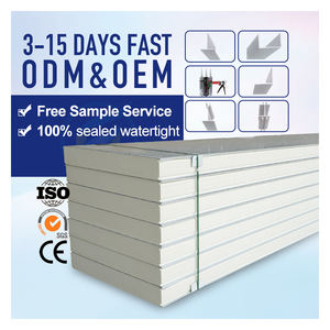 Paneles Sándwich Aislantes para Paredes, de 50 mm y 100 mm, para Instalación en Cámaras Frigoríficas, con Aislamiento Térmico Impermeable, Ignífugo y Laminado - Product Image 1