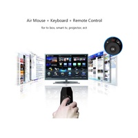 Keyboard Mouse Air Fly, 2.4Ghz nirkabel ringan dapat diisi ulang Keyboard Universal Remote Control untuk TV Android TV pintar