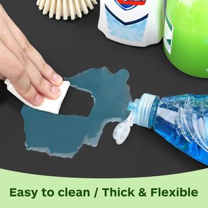 Under Sink Mats for Kitchen Waterproof Under Sink <strong>Shelf</strong> <strong>Liner</strong> with Drain Hole Flexible Silicone Cabinet Protector Tray - Product Image 3