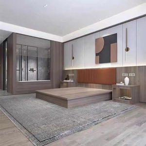 <span class=keywords><strong>Lit</strong></span> d'hôtel au design minimaliste moderne, taille 1,8 m, mobilier <span class=keywords><strong>de</strong></span> suite économique pour chambres simples/standard, usage commercial - Product Image 4