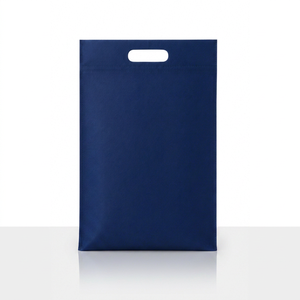 Sac de courses réutilisable en non-tissé avec logo personnalisé RRD EXIM, découpe en D, moyen (30-50 cm), poignée découpée, bandoulière, écologique - Product Image 1