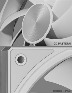 Ventilateur de refroidissement de bureau <span class=keywords><strong>upHere</strong></span> 120 mm, ventilateur PC PWM, ventilateur de boîtier silencieux, ventilateur d'ordinateur à haut débit d'air, ventilateur à faible bruit - Product Image 4