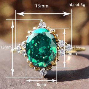 Nuovo Anello Vintage Francese con Zirconi Brillanti, Elegante Ornamento di Lusso per l'Indice da Donna per l'Uso Quotidiano - Product Image 3