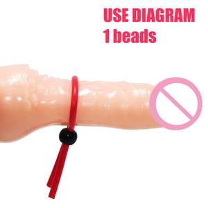 Bondage Siliconen Cockring Penis Cock Touw Kraal Vagina Stimuleren Seksspeeltje Voor Mannen Vertraging - Product Image 3