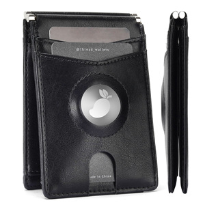 <b>Men's</b> Bi-Fold Card Holder Black Carbon Fiber Texture <b>RFID</b> Blocking <b>Wallet</b> Everyday Use - Product Image 5