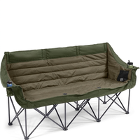 Chaises de camping pour 3 personnes, chaise de camping surdimensionnée, chaise de camping rembourrée, canapé de camping robuste pour l'extérieur, pelouse