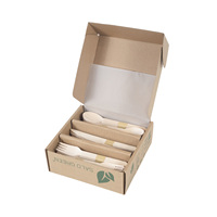 Ensemble de couverts jetables en bois en gros – Cuillères, fourchettes et couteaux en bois pour pique-nique et restaurant