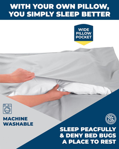 Doublure de sac de couchage en microfibre OEM d'usine draps de camping pour adultes doublure de sac de couchage souple - Product Image 5