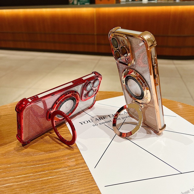 Magnetic Metal 360 Rotation Phone Stand Magnifier Bracket Universal Ring Holder for iPhone for Samsung and All Smartphones