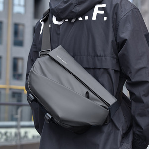 Crossbody <b>Bag</b> <b>Men</b> Large Capacity Waterproof Oxford Cloth Chest <b>Bag</b> <b>Work</b> Commute Solid Color Splicing - Product Image 3