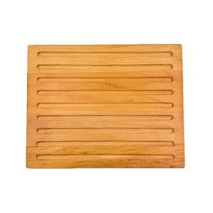 Tabla de cortar de bambú rectangular de 34.5x27.5x2.5cm para cortar verduras y frutas en la cocina, para uso doméstico - Product Image 2