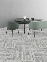 Dalton Dalles de moquette géométriques en nylon 24x24 Revêtement de sol modulaire commercial pour usage intensif Bureau Hôtel Ignifuge Convient aux animaux domestiques