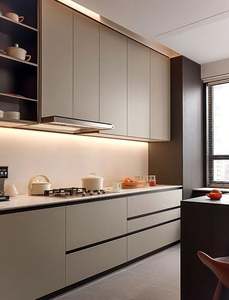 Petit meuble d'armoire de cuisine de style moderne chinois de haute qualité Ensemble d'armoires de cuisine modulaires personnalisées pour appartement - Product Image 4