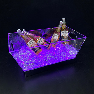 ถังน้ำแข็งอะคริลิคทรงสี่เหลี่ยมพร้อมไฟ LED สำหรับปาร์ตี้ บาร์ KTV - Product Image 2