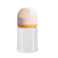 Échantillon gratuit de biberon standard pour bébé, motif animal mignon, tétine en silicone et matériau PP pour nouveau-nés de 0 à 12 mois