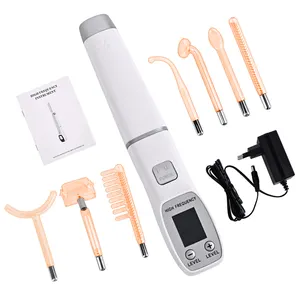 7 Pcs Portable High Frequency Facial Wand Handheld Beauty Machine High Frequency Facial Machine