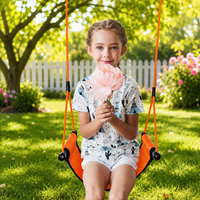 Siège de balançoire de sécurité pour enfants Ropecube - Hauteur réglable, balançoire d'intérieur/extérieur avec ceinture de sécurité pour jardin