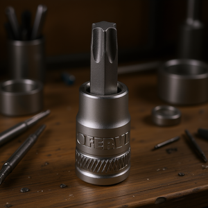 Fervi <b>Socket</b> With Torx Insert 6 Point Hex Drive For Precision Fastening Tasks - Product Image 3