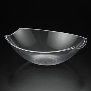 Transparent PS Plastic Three Size Fish Shape Salad Fruit Disposable Salad Container Clear Bowl