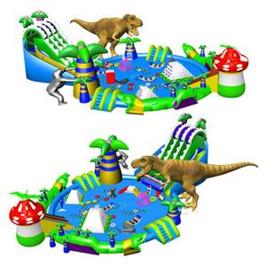 Parque Acuático Inflable Infantil para Exteriores, con Toboganes, Temática de Jungla Tropical - Product Image 6