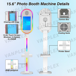 Photomaton à écran tactile DSLR en vente directe d'usine, tous les accessoires inclus, appareil photo reflex, photomaton, étui léger et portable - Product Image 2