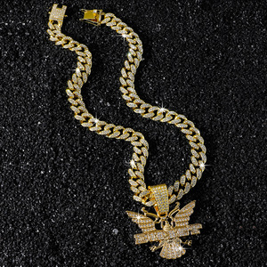 Collier Pendentif Aigle Animalier Design Hip-Hop Populaire Personnalisé Plaqué Or Argent pour Hommes Bijoux de Mode Vente en Gros - Product Image 4