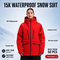 Veste de ski professionnelle imperméable 10k avec logo personnalisé, coutures entièrement thermosoudées, respirante, pour l'hiver