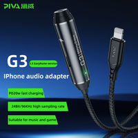 Câble Piva 40cm convertisseur de charge rapide 2-en-1 PD 20W DAC 24Bit/96Khz adaptateur Audio HIFI éclairage à 3.5mm pour ordinateur portable