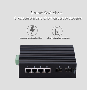 InMax Fabricant 6 ports (4 ports RJ45 + <span class=keywords><strong>2</strong></span> Cage Sfp) Commutateur réseau 10/100/1000M Commutateur Gigabit Hub Couche <span class=keywords><strong>2</strong></span> - Product Image 6