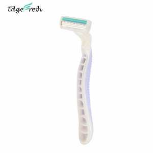 Индивидуальная упаковка, оптовая продажа, тройные лезвия, поворотный картридж для женщин, одноразовая бритва для бритья, популярная Бритва для тела - Product Image 6