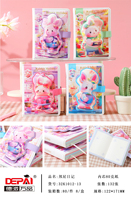 Mini carnet de notes 3D Kawaii pour enfants manuel en spirale de décompression avec design créatif couverture PU en cuir fournitures scolaires cadeaux Depai