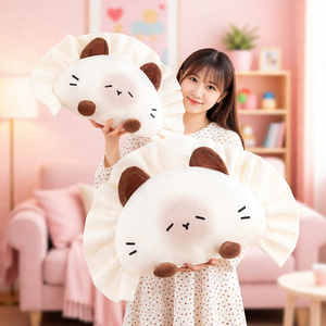 Peluche Gyoza Chat Réaliste de Qualité Supérieure, Jouet en Peluche Rond en Forme de Ravioli pour Enfants, Cadeau d'Anniversaire, Prix de Gros Expert - Product Image 2