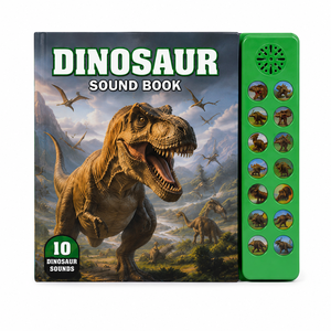 Libro Sonoro Interattivo per Bambini con Dinosauri, Libro Musicale con Suoni Realistici, Pulsanti a Pressione, OEM Personalizzato, Produzione ODM - Product Image 2