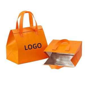Reusable Non Woven Large Capacity Waterproof Cooler Bag Multi Color Thermal Insulated for Takeaway Food Delivery Lunch Packing - Product Image 1