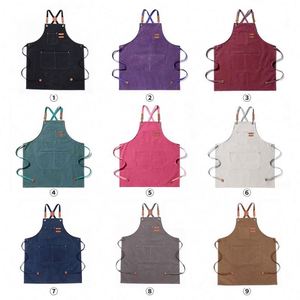 Delantal de Chef Personalizado de Fábrica para Adultos, 100% Lona de Algodón, Impermeable, con Logotipo Personalizado, Delantales de Cocina, Delantales de Trabajo, Delantales Elegantes para Floristas y Jardinería - Product Image 2