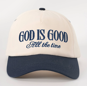 Casquette de baseball brodée God Is Good All The Time, chapeau de papa en sergé de coton bicolore pour hommes et femmes, sport décontracté - Product Image 2